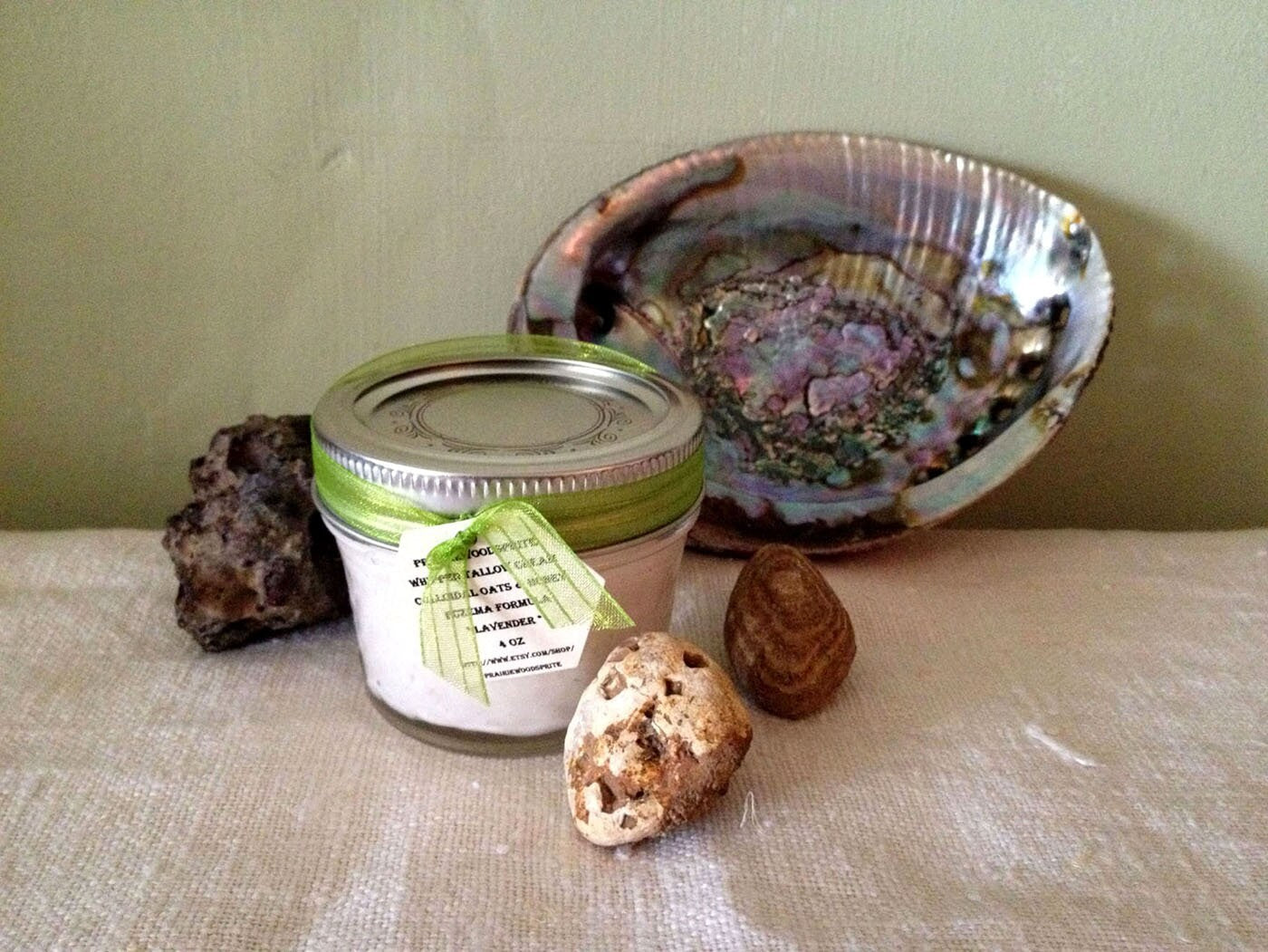 Bees Knees Tallow Cream 16oz Honey Propolis Royal Jelly Pollen Carrot Oil Sensitive Red Dry Damaged Skin Unisex Day Night MadetoOrder
