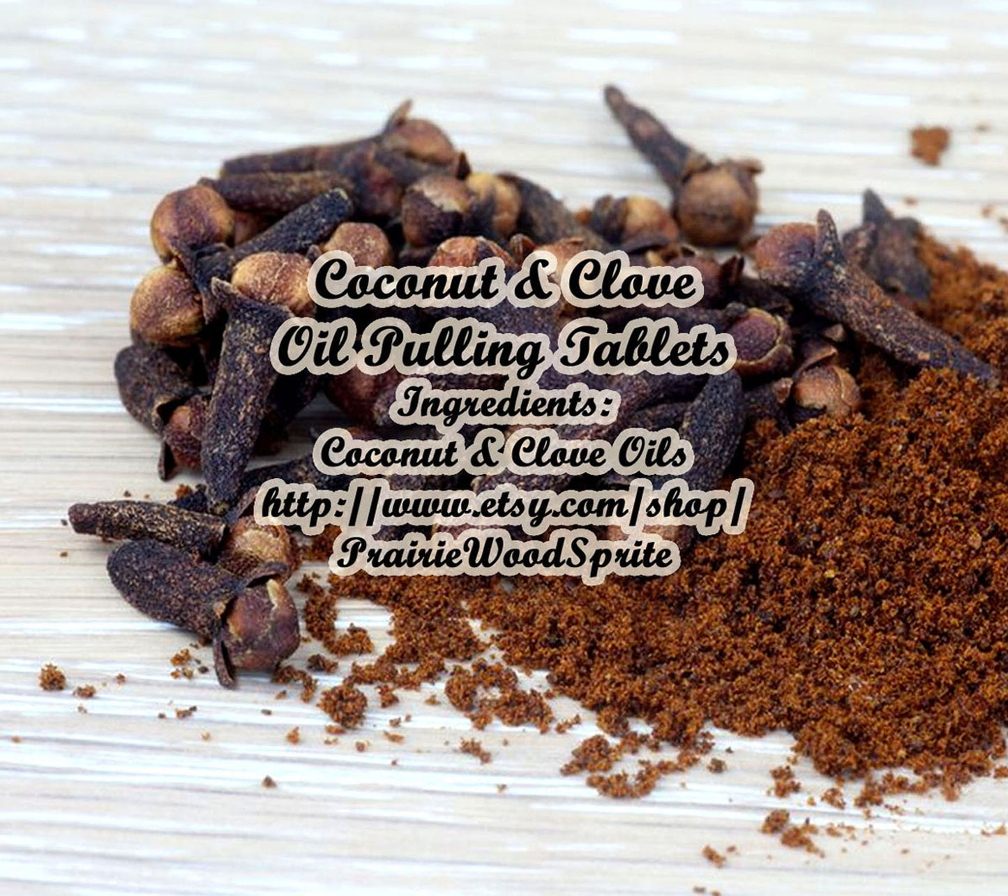 Coconut Clove Oil Pulling Tablets 60 Count Purifying Mouth Oral Health Prevent Reverse Tooth and Gum Distress Issues Healthy Gums MadetoOrder (Copy)