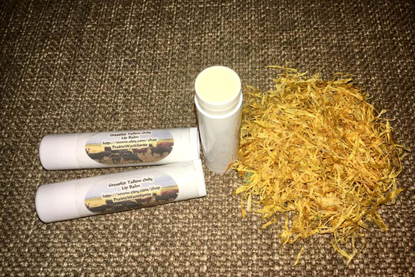 Buffalo Tallow Lip Balm Bison & Beeswax Creamy Long Lasting Paleo Unisex Men Women Teen Child Soothe Smooth Heal Chapped Lips Made to Order