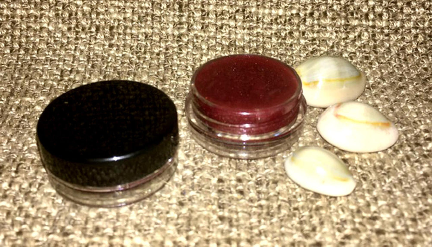 Plumping Lip Balm Gloss Marcala Red Creamy Glossy Mica Sparkle for the Holidays 100% Organic All Natural Made to Order