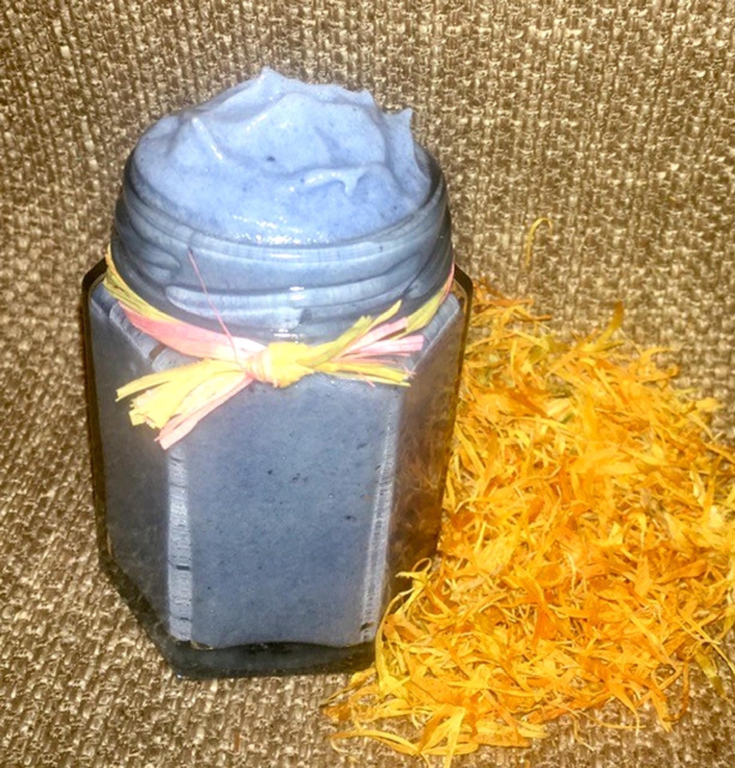 Grass-fed Tallow Lotion Blue Tansy & Chamomile 2.5 fl oz Light Non Greasy Anti-aging Sensitive Mature Skin Formula Soothe Smooth Made to Order