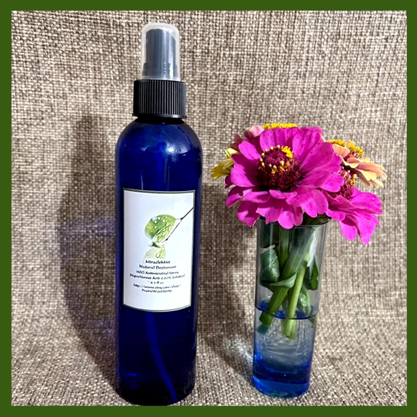 MiracleMist Acne Clear Control Spray 9.3 fl oz Hypochlorous Acid Solution .02% Natural Organic Acneic Reverse Solution PrairieWoodSprite