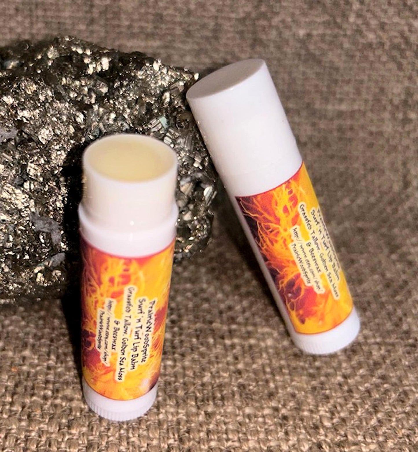 Turf & Surf Grass-fed Tallow Sea Moss Lip Balm Creamy Long Lasting Paleo Unisex Men Women Child Soothe Smooth Heal Chapped Lips Made to Order