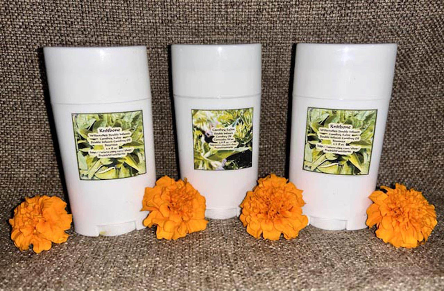 PURE Comfrey Arnica Plantain Calendula Salve Comfort Stick - VEGAN - ORGANIC Boneknit - Boneknitter -Allantoin w Blossom Leaves Stalk Root