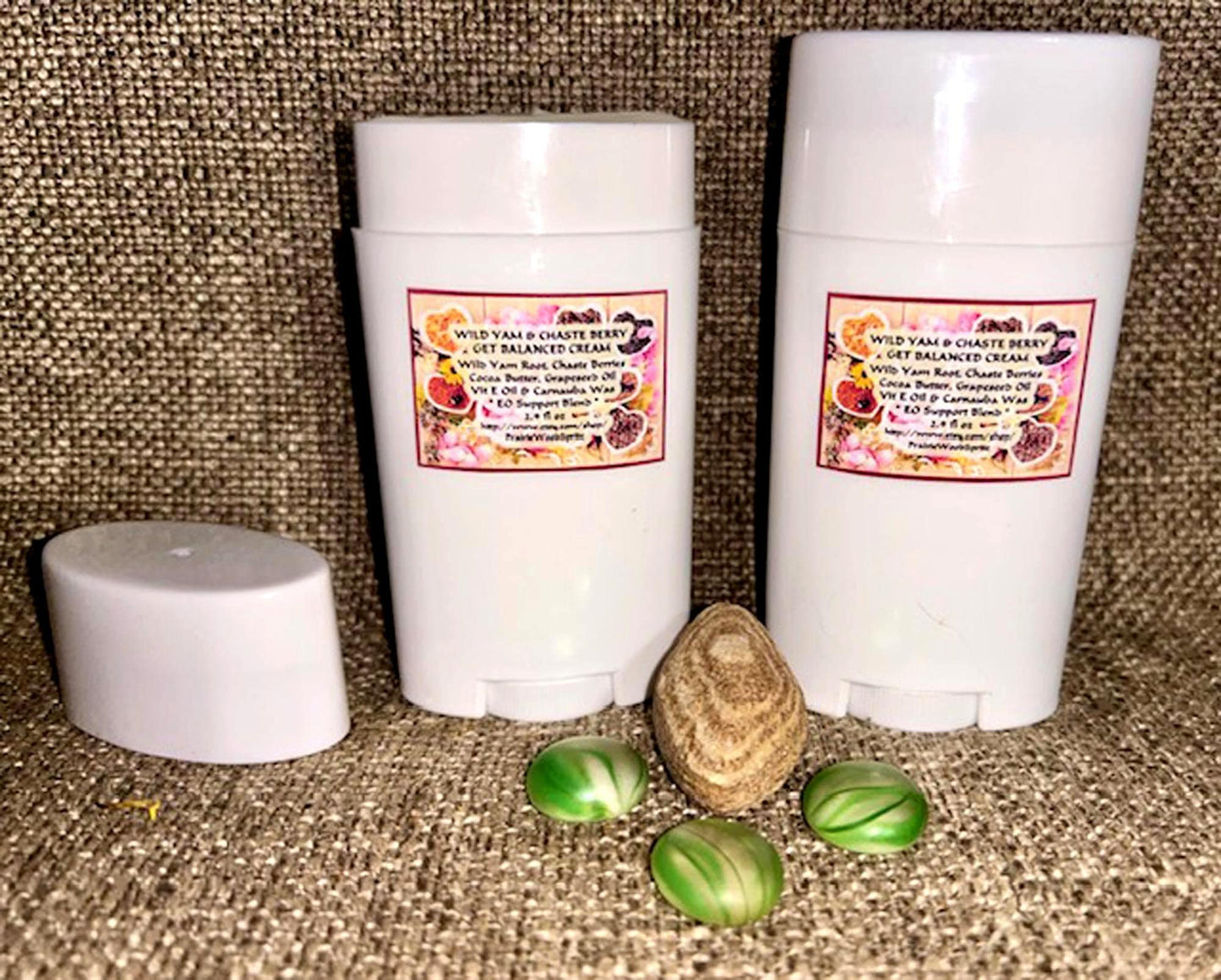 Wild Yam & Chaste-berry Cream Stick GET BALANCED II 2.9 fl oz Women Men Hormone Balance Balancing Remedy Pure Herbal MadeFresh Menopause Pms