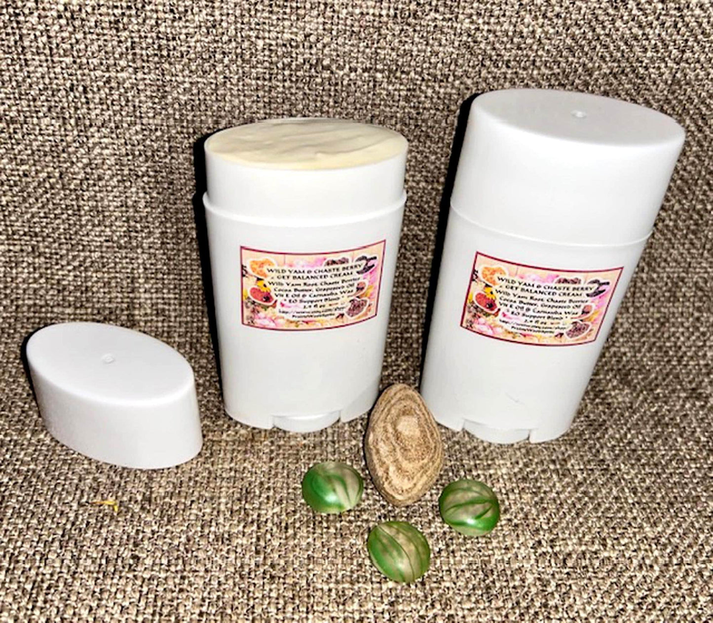 Wild Yam & Chaste-berry Cream Stick GET BALANCED II 2.9 fl oz Women Men Hormone Balance Balancing Remedy Pure Herbal MadeFresh Menopause Pms
